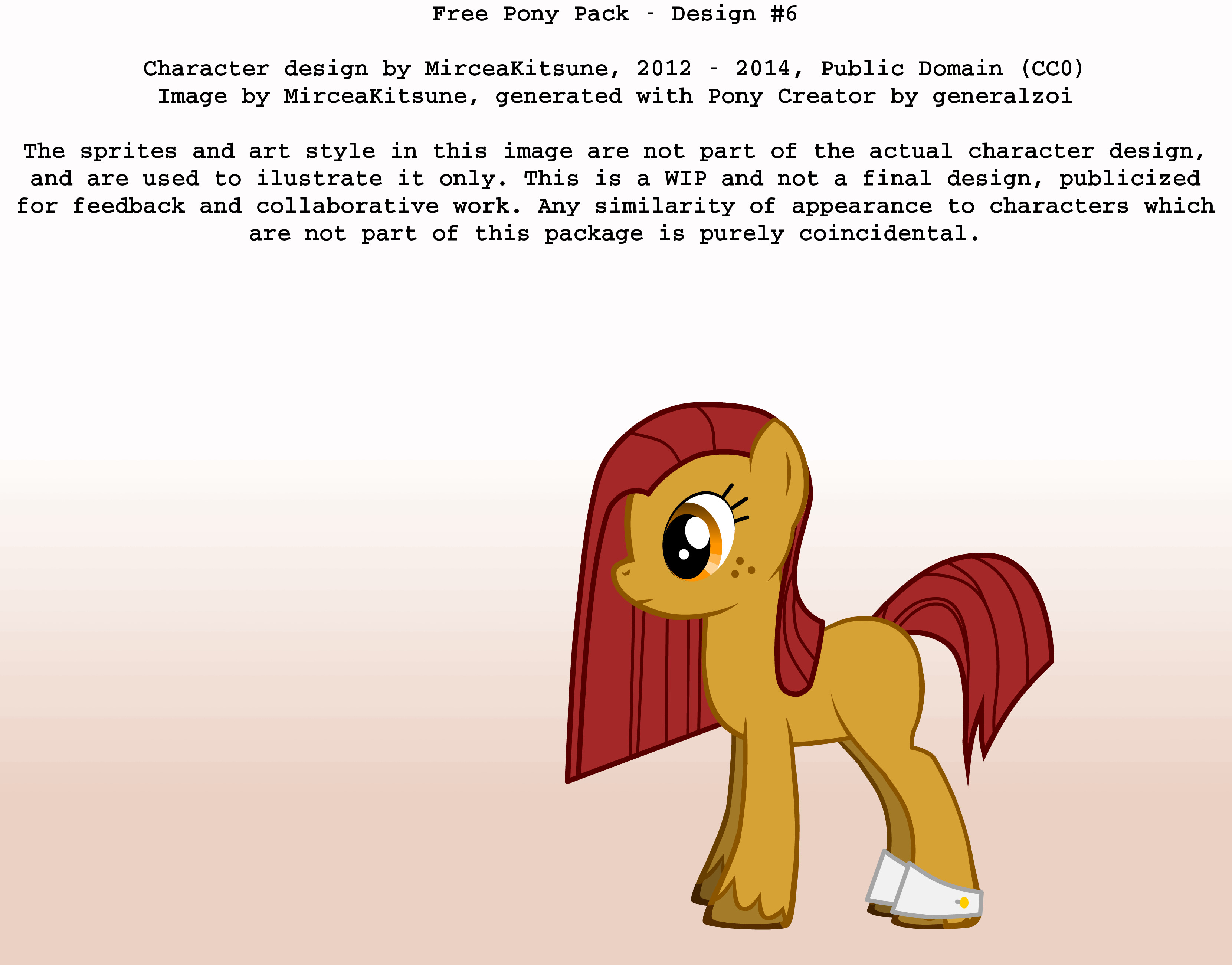 Character designs by MirceaKitsune, 2012 - 2014, Public Domain (CC0)